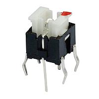 Same Sky (formerly CUI Devices) TS27-68-24-RB-260-D Tactile Switches 6.8 x 6 mm, 2.5 mm Actuator Height, 260 gf, Through Hole, SPST, Red/Blue