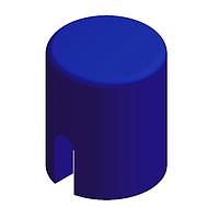 Diptronics KTSC-62B Cap, Round 6X6 RND BLUE CAP