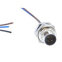 NorComp MPM12A04I12CR01 Sensor Cables / Actuator Cables M12 4P ML BRSS/NKL REAR M16 12 PIGTAIL