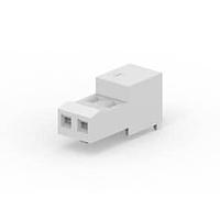 AMP Connectors - TE Connectivity 3-640440-2 Receptacle Housing 2P 22AWG TIN CLSD W/O TAB W/RED STRIPE
