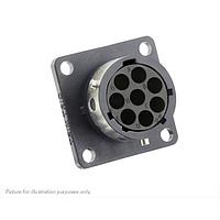 Eaton Souriau-Sunbank UTGX0128S Receptacles Square flange receptacle, without backshell, for 8 female contacts, IP68/69K