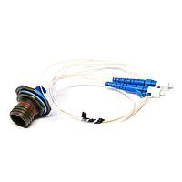 Amphenol FSI 16032202MD-D1 Fiber Optic Cable Assemblies ARINC 800 Rcpt to LC 900um 3ft Cbl Assbl