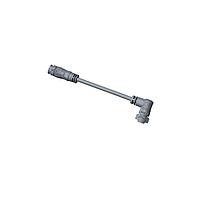 Amphenol LTW AB-BB02ML-BBBR-QDA05 Sensor Cables / Actuator Cables X-Lok, Standard Size, Plastic, 10A, 02 pins, Male Connector, Male Contact, Right Angle-to-Straight, Push Lock, Overmolded Double Ended, Length 500mm, IP68
