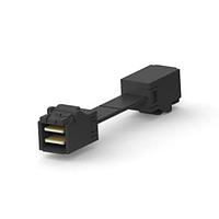 AMP Connectors - TE Connectivity 2820350-3 Mini SAS/SATA Cable Straight to Straight 4i MR 0.7 100 Ohm