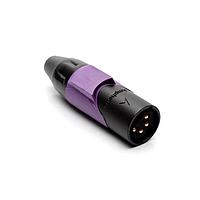 Amphenol Audio AX4MB7M-AU Connectors 4P PIN M PLUG BLKGLD W VLT MRK SLV