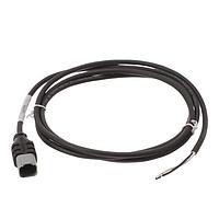 Amphenol SINE Systems AT04GY-2P-N-TPE-M2 Single Ended 2 Position Receptacle Single-Ended Molded Cable Assembly. Black TPE, Uses Connector  AT04-2P, 2 Meter Length