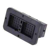 Amphenol SINE Systems ARC12-40PD Sockets 40 Position, Receptacle, Pin Contact, Size 16, Threaded Insert for Jackscrew, Keyed D, Flanged