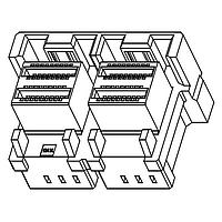EDAC 903-072-231-002 Mini SAS Mini SAS HD Internal Vert PrFt F, 72 Cont