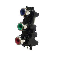 Kobiconn 156-4320-E RCA Phono Connectors RCA Phono Jack Blue, Green, Red