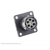 Eaton Souriau-Sunbank UTGX0106S Receptacles Square flange receptacle, without backshell, for 6 female contacts, IP68/69K