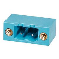 Same Sky (formerly CUI Devices) TBP01R1W-508-02BE Headers Terminal block, pluggable, w screw lock, 5.08, receptical, 2 pole, blue
