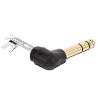 Amphenol Audio ACPS-RB-AU Phone Connectors 1/4" Right Angle Gold Plated Audio Plug, Stereo, Diecast Shell, Musician Range, Black Finish