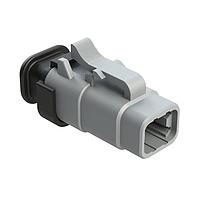 Amphenol SINE Systems ATM06-4S-SR01GY 4-Way 4 Pin Plug w/Strn Rlf