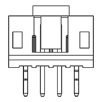 Amphenol Commercial Products G86103111SEU Shrouded Protect Header 2.0mm Pitch STR DIP,1x3Pin,MATTE TIN,NY4T,TAIL=3.4mm,WHITE,T&R W/CAP