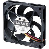 Sanyo Denki 9GA0812M7001 Axial DC Axial Fan, 80x80x15mm, 12VDC, High Performance, Low Power, Tachometer