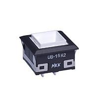 NKK Switches UB15KKW016F Pushbutton Switches SQ ON(ON) GREEN LED SOLDER LUG BODY ONLY