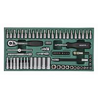 SATA 09901 63PC. 1/4" DR. SOCKET SET (METRIC)