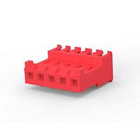 AMP Connectors - TE Connectivity 3-644467-5 Receptacle Assembly FEED THRU W TAB 5P L.R. red 22 AWG