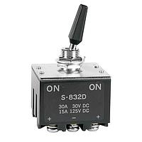 NKK Switches S832D High capacity standard size toggles 3PST ON-NONE-ON SCREW LUG