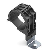 HellermannTyton 151-02035 Ratchet Clamp Ratchet P-Clamp, 1.38 - 2.01" Bundle Dia, 90 Short, 0.51" Hole Dia, PA66HIRHSUV/SS304, Black, 160/ctn