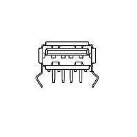 Amphenol Commercial Products UE27AC5410H USB Type A Connectors RA USB A