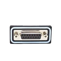 NorComp SDF-V15-213L051 Receptacle 15 pin vert solder F FL 4-40 thrd brdlck