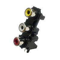 Kobiconn 156-4319-E RCA Phono Connectors RCA Phono Jack Yellow, White, Red