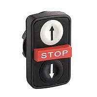 SCHNEIDER ZB5AA71124 Momentary PLASTIC FLUSH 3 BTTN STOP WHT/BLK UP