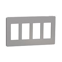 Square D SQWP141004GY Cover Frame 4 GANG SCREWLESS MATTE WALL PLATE GY