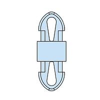 Heyco 10462F-P PCB Support, Teardrop HSP-MDL-2-03M V-0 NATURAL 10PK