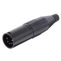 Amphenol Audio AC5MB Cable Connectors 5 Pole XLR Male Cable Connector Machined Contacts Black Finish
