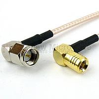 Fairview FMC0426315 RA SMA Male to RA SMB Plug Cable RG316 Coax