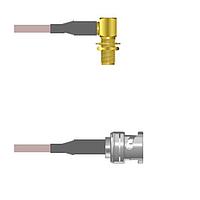 Amphenol Custom Cable Q-2Q00K000R018i RF Cable Assemblies SMA-RJB/BNC-SP G316D 18I