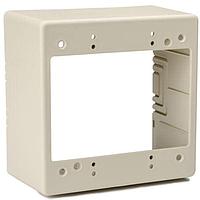 HellermannTyton TSRI-JBD2 Wire Ducting & Raceways Dual Gang Junction Box, 2.77" Deep, 2-Piece, PVC, Ivory, 1/bg