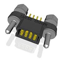 Amphenol Socapex MHDAS2F008YDE50 Connectors Micro HDAS 8 female straight pc tail contacts8 position socket1.27 mm 2 row straight