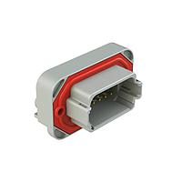 Amphenol SINE Systems AT13-12PA-BM02 Connectors RA Flng Mnt PCB Rcpt 12POS Gry Gld Cont