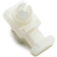 HellermannTyton LKCRF19C2 Cable Tie Mounts Low Profile Rivet Mount, 0.938'' x .47'', 0.25'' Hole, Max Pan .134'', T18-T50 Ties, 100/pkg