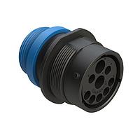 Amphenol SINE Systems AHDP04-24-91PR16-STA Connectors 9 Position Receptacle, Pin, ISOBUS, Shell Size 24, Reduced Diameter Seal (Blue), Small Thread Adapter