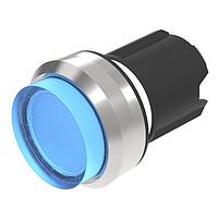 EAO 45-2231.32J0.000 Switch Actuators Illuminated pushbutton actuator blue transparent lens raised above bezel momentary front metal housing plastic