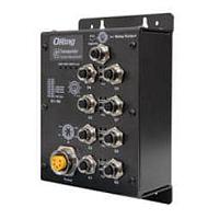 ORing TGXS-1080-M12-BP2-MV Unmanaged Ethernet Switches EN50155 8-port unmanaged switch; 8 10/100/500/1000TX M12, 2 bypass included, 110VDC