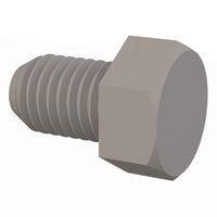 Essentra Components 012528H037 Cap Screw Hex Unslotted Bolt, 1/4-28 Thread, 3/8 Lg