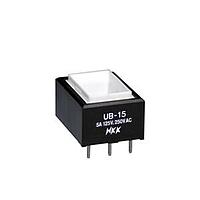 NKK Switches UB15RKW03N Pushbutton Switches RECT SPDT ON(ON) PC BODY ONLY 6A