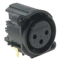 Amphenol Audio AC3FDZL Connectors 3 POLE FML CONT THERMOPLSTIC SH