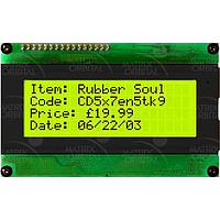 Matrix Orbital LCD2041-V LCD Character Display Modules Yel/Grn Background Blk Txt Wide Voltage