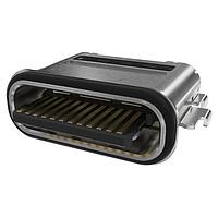 Amphenol Commercial Products 12402060E512A USB Type C Connectors USB4 GEN3, Type C, Mid mount, Center Height 0.4mm, Dual Row SMT, IP68