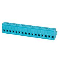 Same Sky (formerly CUI Devices) TBP01P1-508-16BE Plugs Terminal block, pluggable, 5.08 , plug, 16 pole, slotted screw, blue
