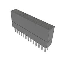 Samtec ESW-113-23-S-D Stackthrough .100" Elevated Socket Strip