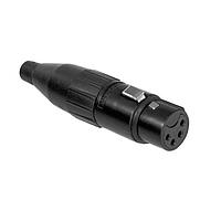 Amphenol Audio AC4FB-AU BULK Cable Connectors XLR 4P Female BLK Jaws cable clamp