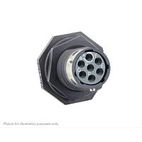 Eaton Souriau-Sunbank UTGX710E7SW Receptacles Jam nut receptacle, without backshell, with 7 female solder contacts, IP68/69K in unmated conditions, keying W