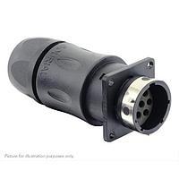 Eaton Souriau-Sunbank UTGX0JC1210PZ Receptacles Square flange receptacle, with cable gland backshell, for 10 male contacts, IP68/69K, keying Z
